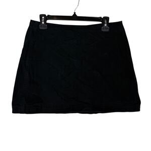 BDG Urban Outfitters A-Line Skirt Womens Large Black Cotton Front Zip Classic